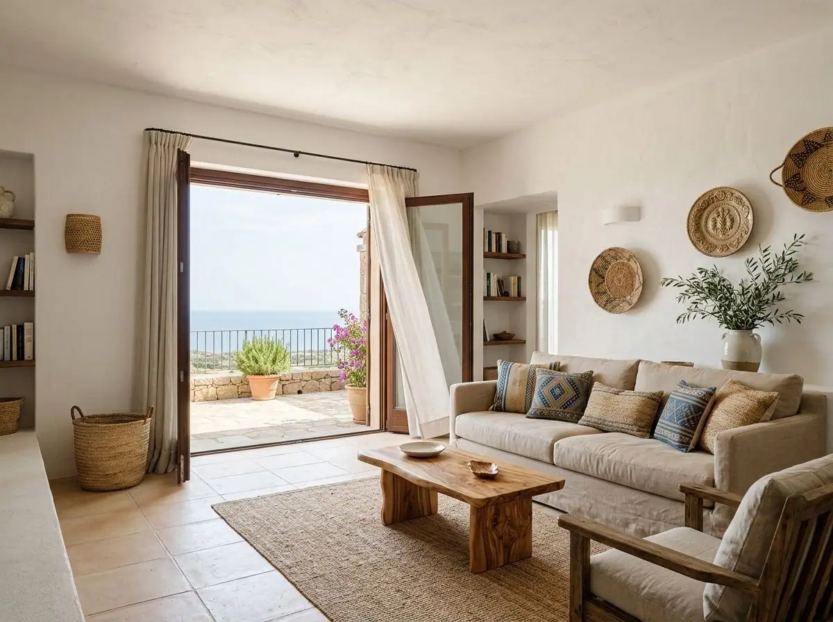Bright living room opening onto a terrace